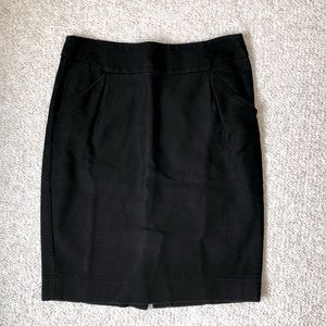 J.Crew Classic Black Pencil Skirt